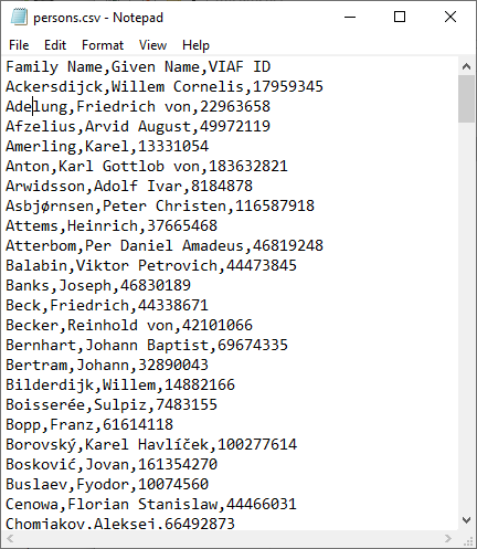 CSV näide